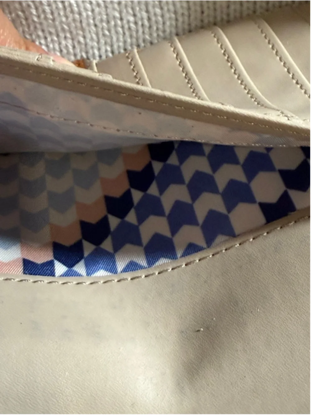 Stella & Dot Brown Beige Perforated Wallet